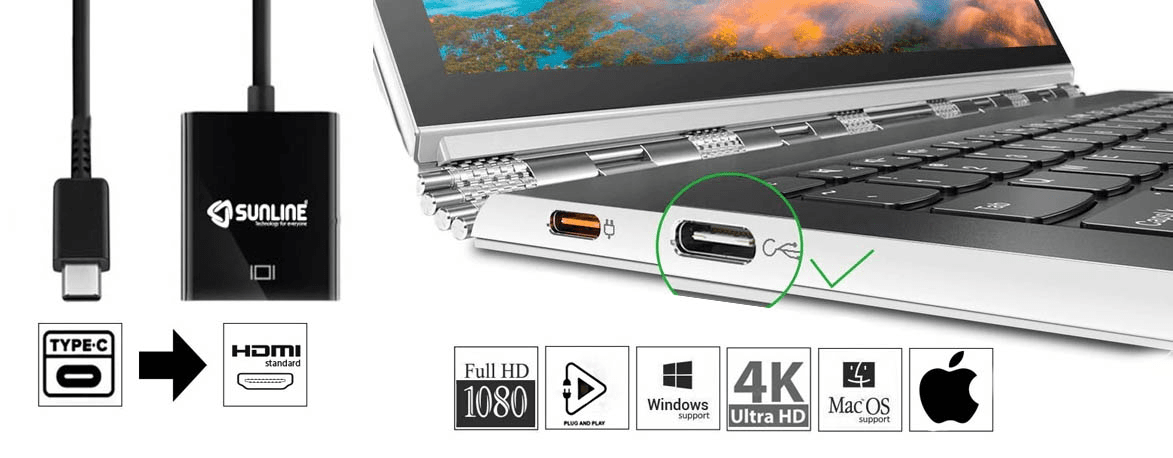 170667 Type-C USB 3.1 Type-C USB-C/4K HDMI Çevirici Dönüştürücü